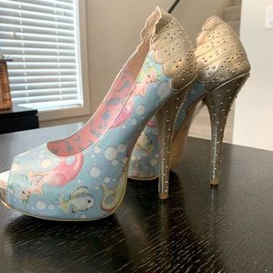 Iron Fist peep toe stilettos